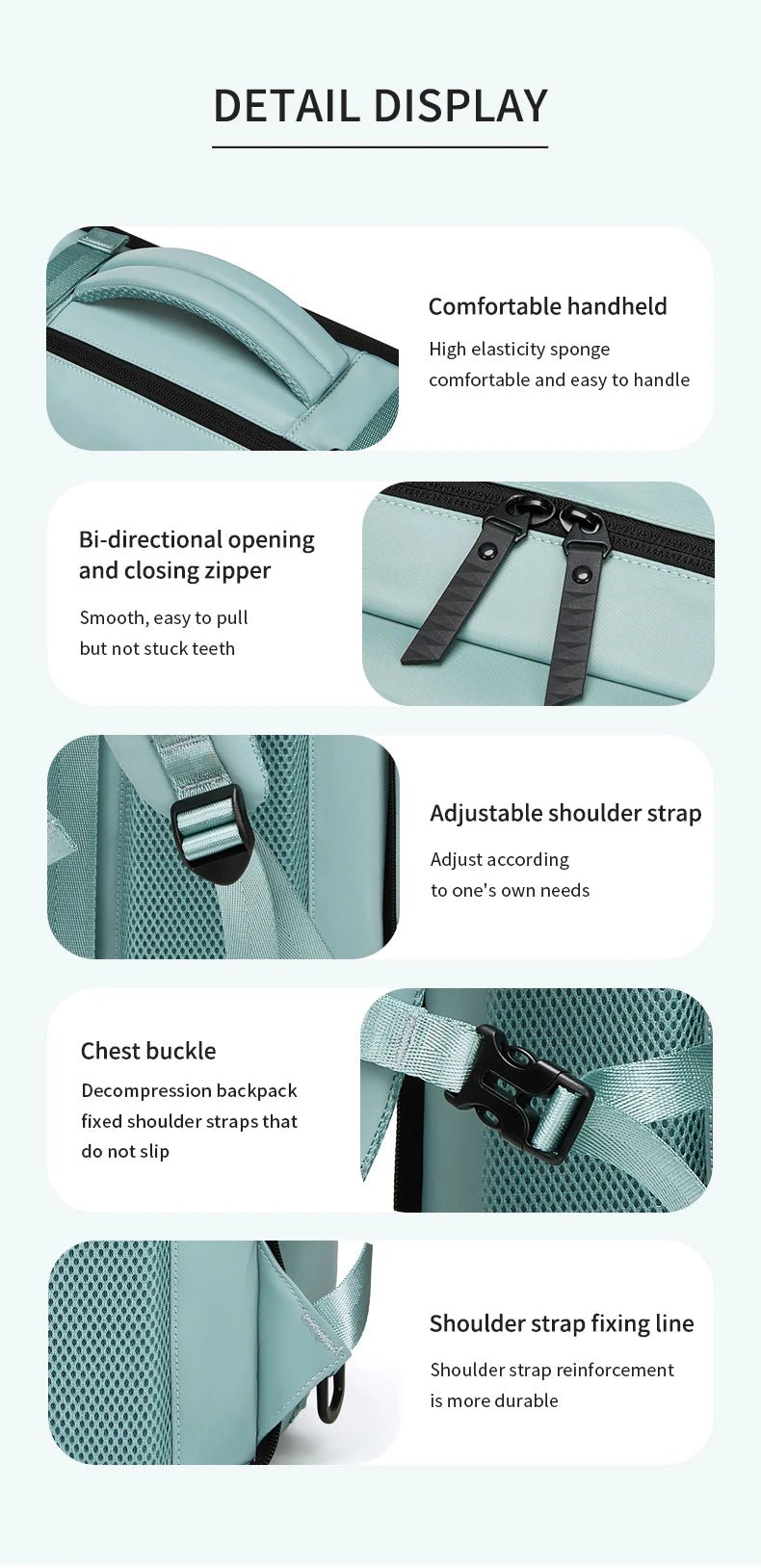 Waterproof 16" Laptop Backpack with Shoe Bag & USB Port - silverfoxgoods